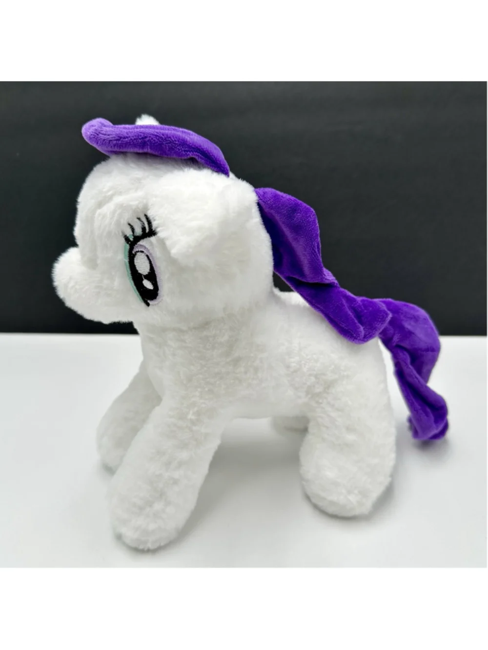 My Little Pony Fakey Plush Stuffed Animal White 6” Embroidered Eyes Unbranded